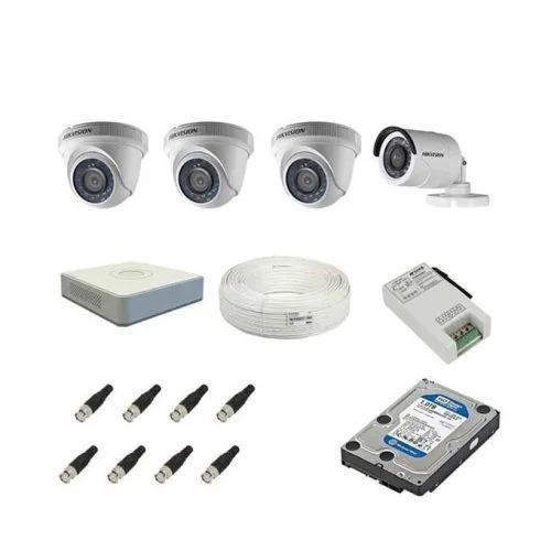 Hikvision 3 CCTV Camera Full Installation Kit